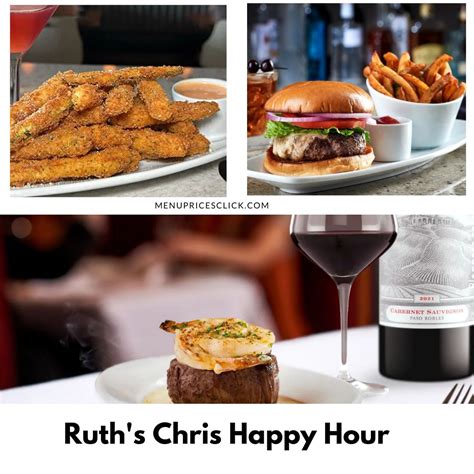 Ruth's Chris Happy Hour Menu And Time 3:30 PM To 6 PM