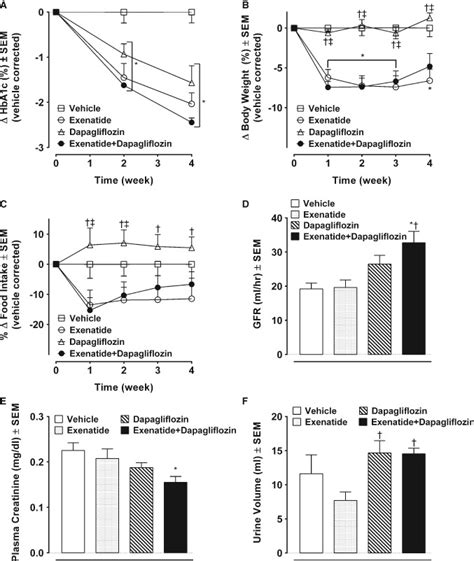 Effects of 4-week administration of exenatide (0.03 mg/kg/day ...