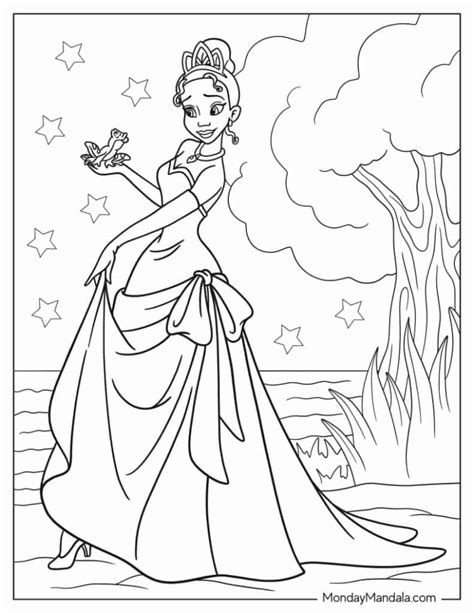 Disney Princess Tiana Coloring Page