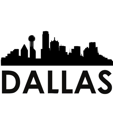 Dallas Skyline Dallas SVG Silhouette Svg Dxf Pdf Png Jpg - Etsy