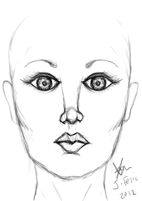 Female face drawing practice by Jezzy-Fezzy on DeviantArt