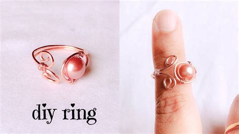 diy ring/how to make simple adjustable wire ring/wire wrapped jewelry for beginners/handmade ...