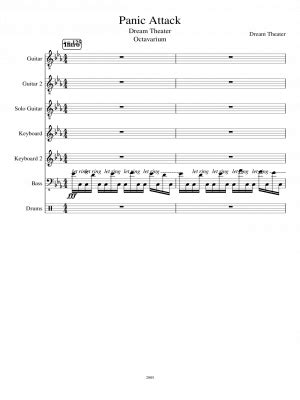 Free sheet music: Panic Attack- by Dream Theater, Play and Download any time