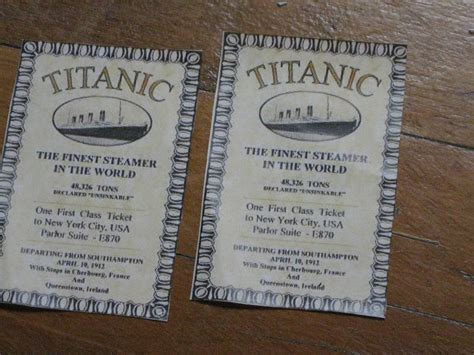 1st Class Tickets for the Titanic | St Helen's Church, Crosby