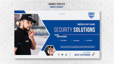 Free PSD | Security services ad banner template