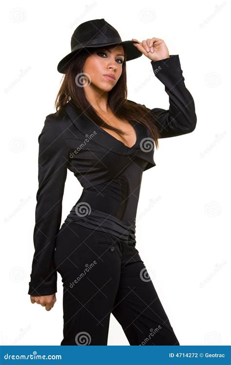 Gangster attire stock photo. Image of brunette, person - 4714272