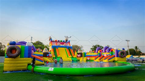 Land Outdoor Inflatable Water Park, Inflatable Floating Water Park