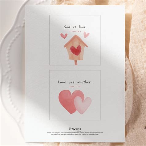 Memory Verses Love Bible Verses Valentines Scripture Cards - Etsy