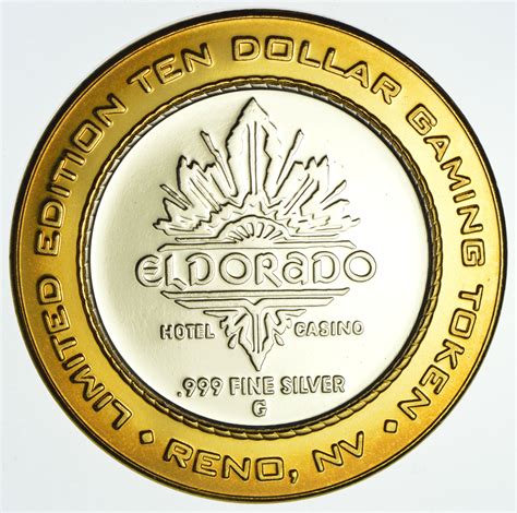 .999 Fine Silver Center *El Dorado Hotel & Casino - Reno, NV* Chip $ 10 ...