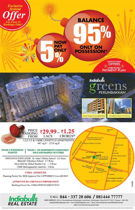 India Bulls Real Estate Exclusive Festival Offer Ad - Advert Gallery