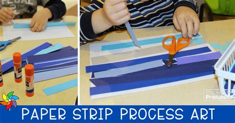 Paper Strip Process Art Project for Preschoolers