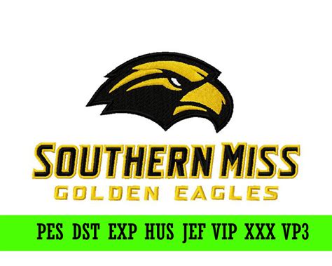 Southern Miss Golden Eagles logo machine embroidery design – SVG Shop