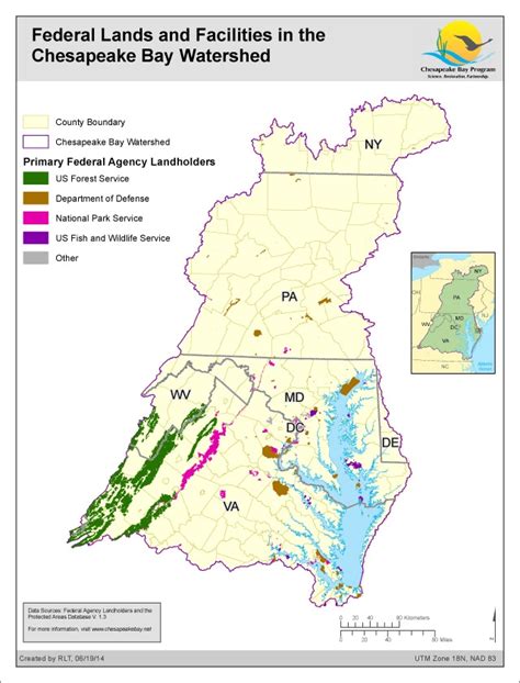 Map: Federal Lands and Facilities in the Chesapeake Bay Watershed ...