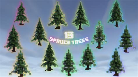 [Schematic] Spruce Trees 13 Set Minecraft Map