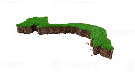Detailed Vietnam Map with green Grass and soil mud 3d illustration 27243996 PNG