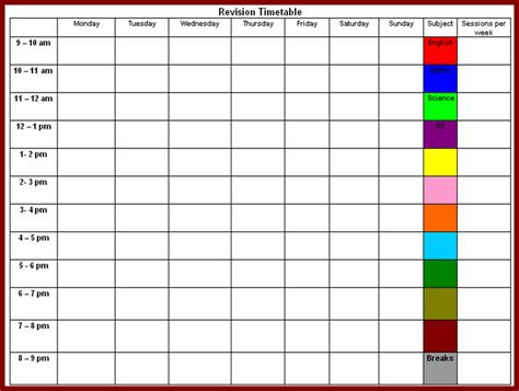 Timetable Templates For School In Excel Format – Download intended for ...