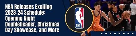 NBA Releases Exciting 2023-24 Schedule - FILIPINO ONLINE SPORTSBOOK