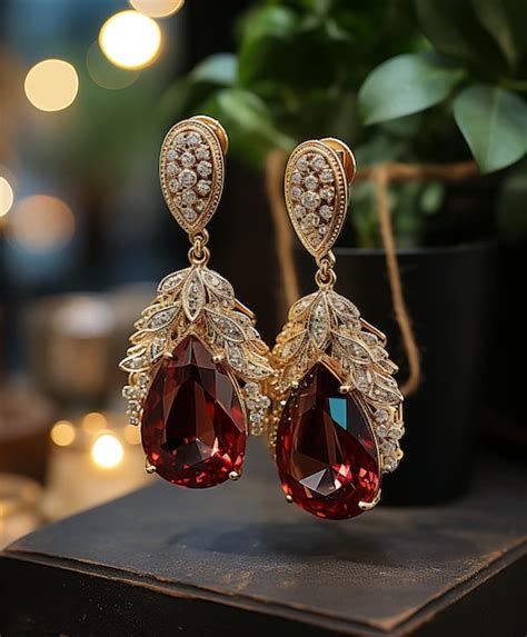 Premium AI Image | Exquisite Luxurious Earrings