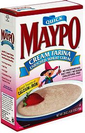 Maypo Cream Farina Wheat Cereal Quick 28.0 oz Nutrition Information | ShopWell