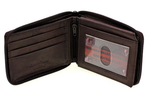 Mens Black Leather Zip Around Wallet | semashow.com