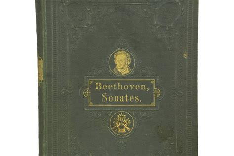 Antique Music Sheet Book of Beethoven's Piano Sonatas. Classical Music Book.