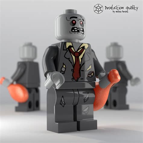 3dsmax lego zombie figure