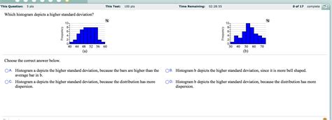 Solved: Which Histogram Depicts A Higher Standard Deviatio... | Chegg.com