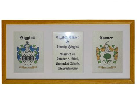 Framed Marriage Family Crest Print