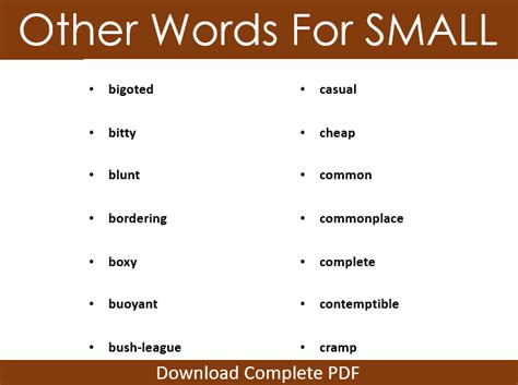 Important synonyms of small with examples | by mosamaasghar | Medium