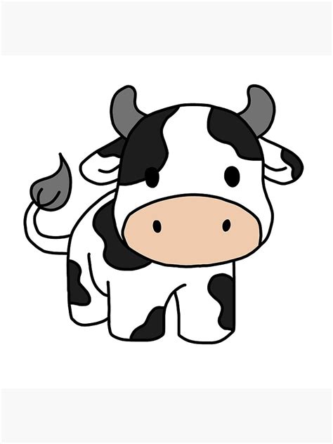 "Cute Cow" Art Board Print for Sale by BluAndCo | Redbubble