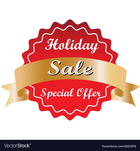 Holiday special discount tag offer price Vector Image