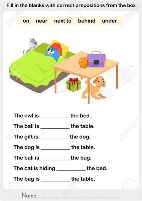 Preposition Worksheets: In, On, Under