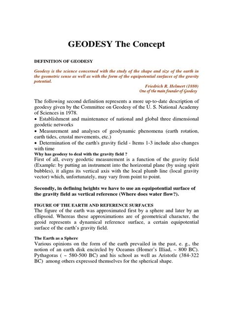 Principles of Geodesy | PDF | Geodesy | Cartesian Coordinate System