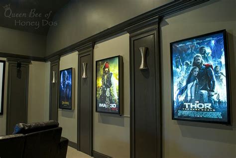 DIY Lighted Movie Poster Box | Home theater room design, At home movie theater, Theater room design