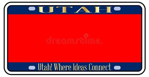 Utah License Plate Flag stock vector. Illustration of copy - 117540753