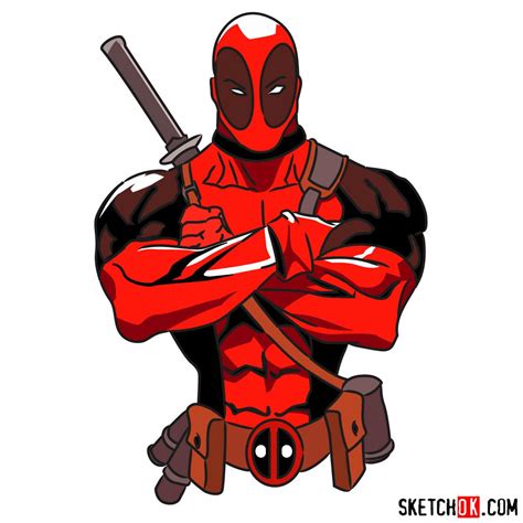 Deadpool Easy Drawing