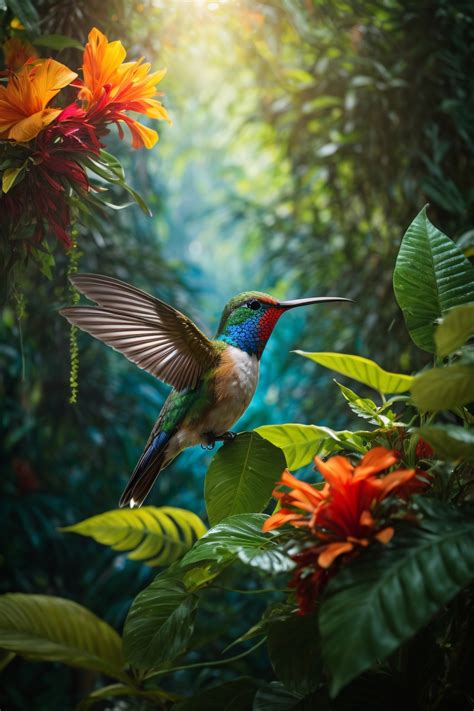 Colorful Hummingbird Free Stock Photo - Public Domain Pictures