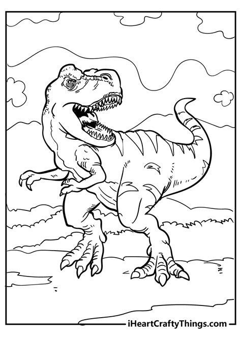 T Rex Coloring Page For Kids