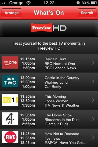 Freeview TV Guide for iOS 3.8.1 free download - Software reviews ...