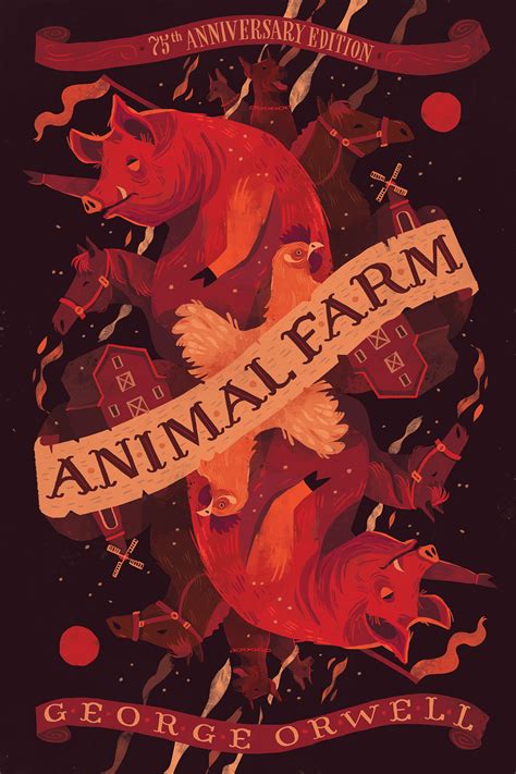 Animal Farm by George Orwell Book Cover Design on Behance | Book cover design inspiration, Book ...