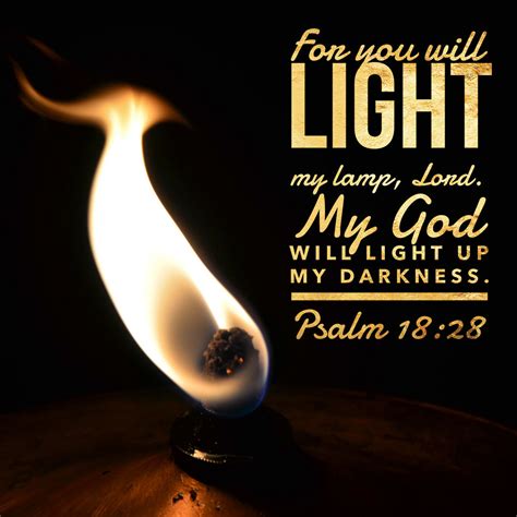 Psalm 18:28 – Light My Lamp - Encouraging Bible Verses