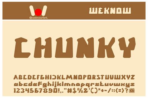 Chunky Font by weknow · Creative Fabrica