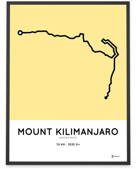 Kilimanjaro Lemosho Route print – Sportymaps