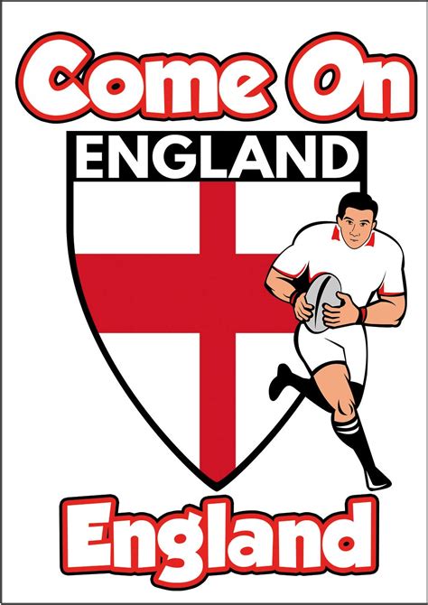 AK Giftshop England Rugby Poster - Banner - Decorations - 6 Nations ...