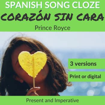 Spanish Song: Corazón Sin Cara by Prince Royce - Present and Imperative