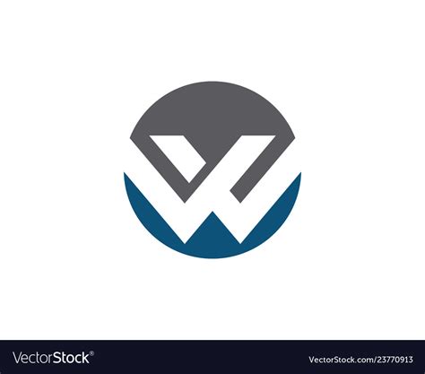 W letter business corporate logo Royalty Free Vector Image