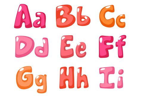 cute bold font in pink color for kids part 1 533183 Vector Art at Vecteezy