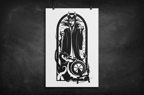 Maleficent - Sleeping Beauty silhouette art print – Art of Will Pigg