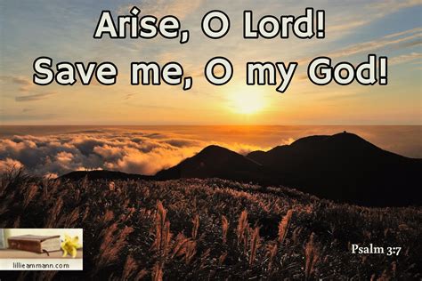 Arise, O Lord! Save me, O my God! / Psalm 3:7 | Psalms, Psalm 3, Scripture