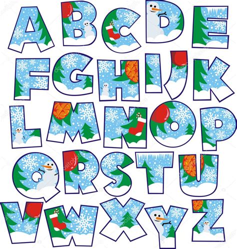 Christmas alphabet Stock Vector Image by ©pitroviz #7619775